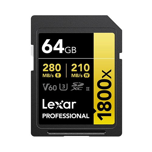 Tarjeta SDXC Lexar 1800X 64GB UHS-II  C10