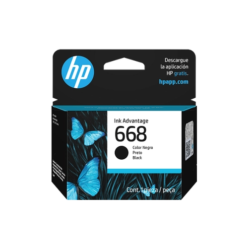Cartucho de Tinta HP 668  Negra