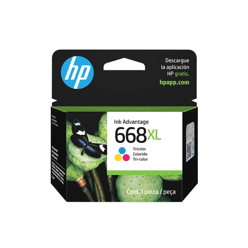 Cartucho de Tinta HP 668XL Color Alto Rendimiento