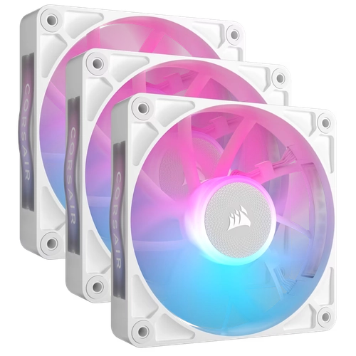 Kit de inicio de ventiladores CORSAIR iCUE LINK RX120 RGB 120 mm X3 blanco