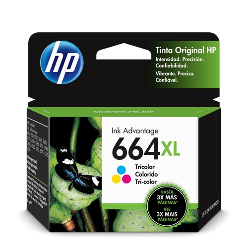 Cartucho de Tinta HP 664XL Color Alto Rendimiento