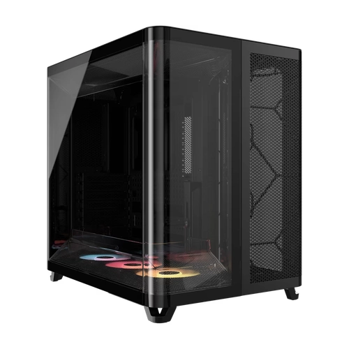 Gabinete CORSAIR ARGB AIR 5400 RS-R Mid Tower con triple cámara Negro