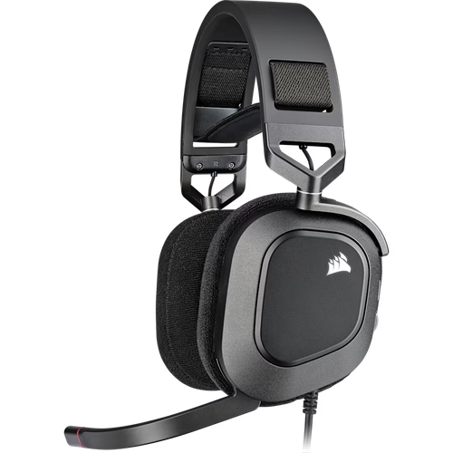 Auricular gaming cableado Corsair HS80 RGB USB, carbón