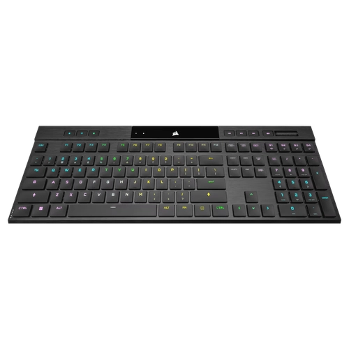 Teclado gamer Corsair RGB ultradelgado K100 AIR WIRELESS CHERRY MX Ultra Low Profile