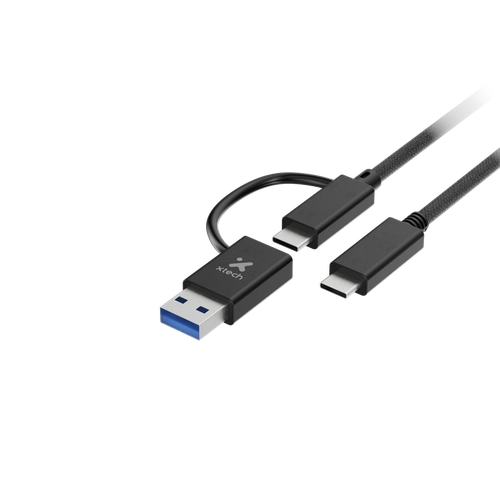 Adaptador Xtech, 2 en 1, usb-C a usb-C con Dongle