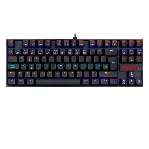 Teclado Redragon Kumara 2 K552 Rainbow Negro