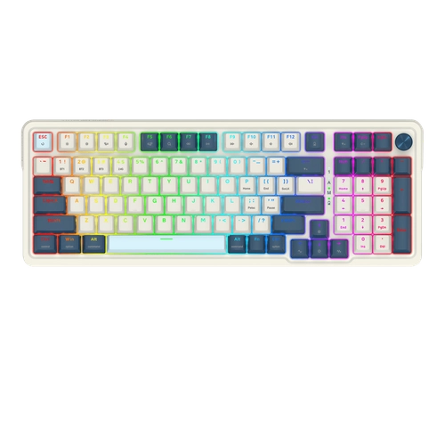 Teclado Redragon Eisa Pro K686 Blanco - Azul