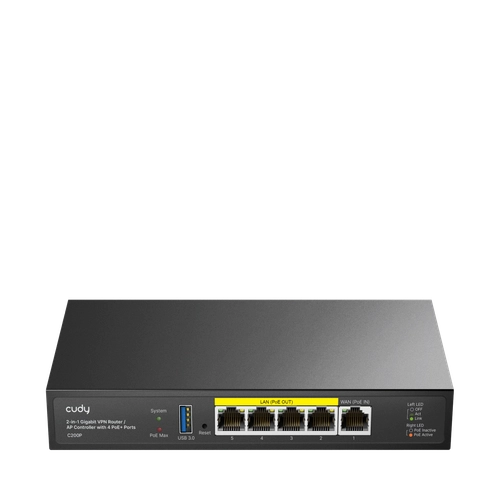 Router Cudy C200P Gigabit VPN   AP 4 puertos PoE