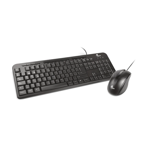Teclado y Mouse c/Cable Xtech XTK-301S Negro