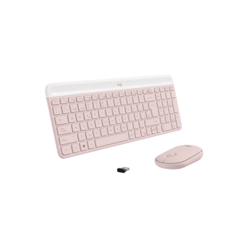 Combo Teclado y Mouse Logitech  Inalámbro MK470 Rosa
