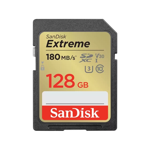 Tarjeta SDXC SanDisk Extreme 128GB UHS-I U3 V30 180MB/s