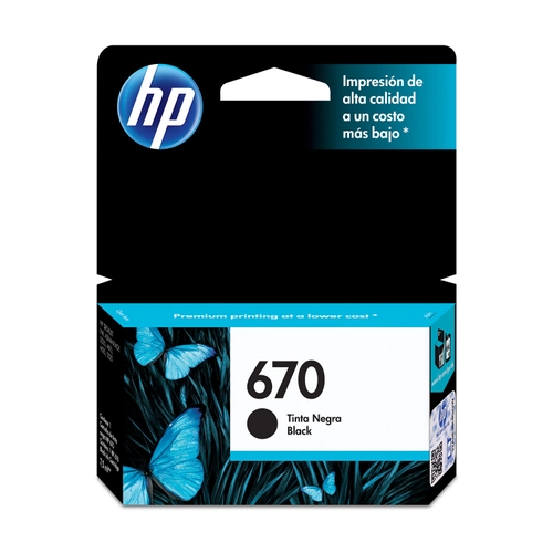 Cartucho de Tinta HP 670 Negra