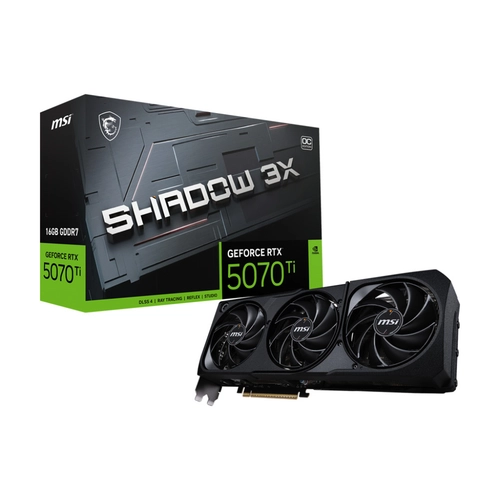 Placa MSI NVIDIA GeForce RTX 5070 Ti 16G SHADOW 3X OC