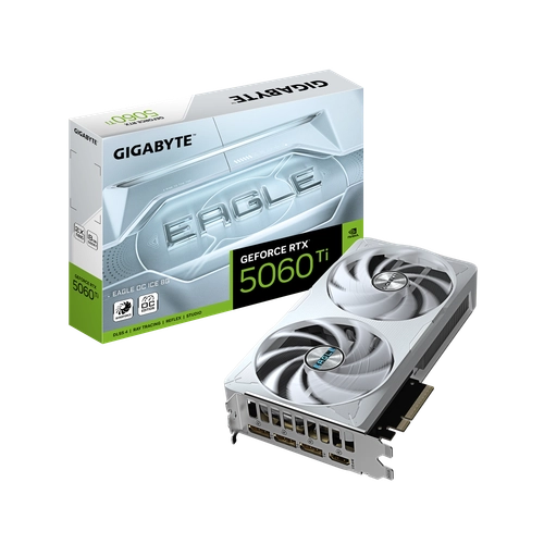 Placa de Video GIGABYTE NVIDIA GeForce RTX 5060 Ti EAGLE OC ICE 8G