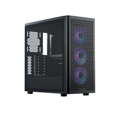 Gabinete Cooler Master Elite 502 Mid Tower 3 Fans ARGB Tempered Glass Black s/Fuente